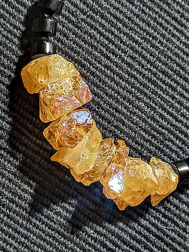 Rezervata Bratara argint cuart aura titan brut onix spinel boho chic trendy