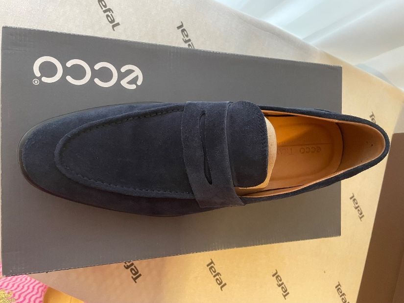 Mocasini Business Piele Intoarsa Blue - Night Sky