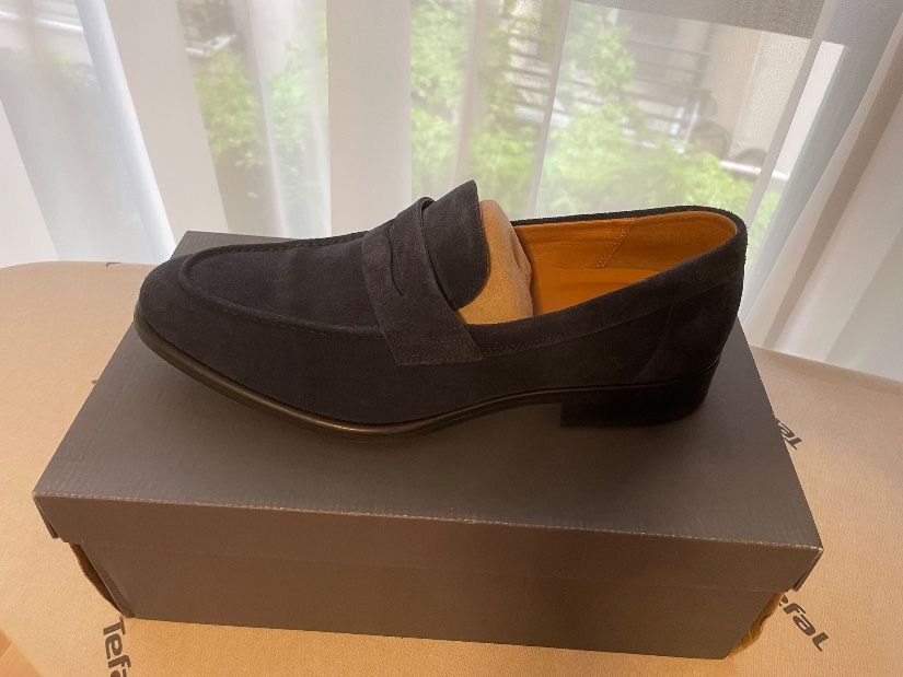 Mocasini Business Piele Intoarsa Blue - Night Sky