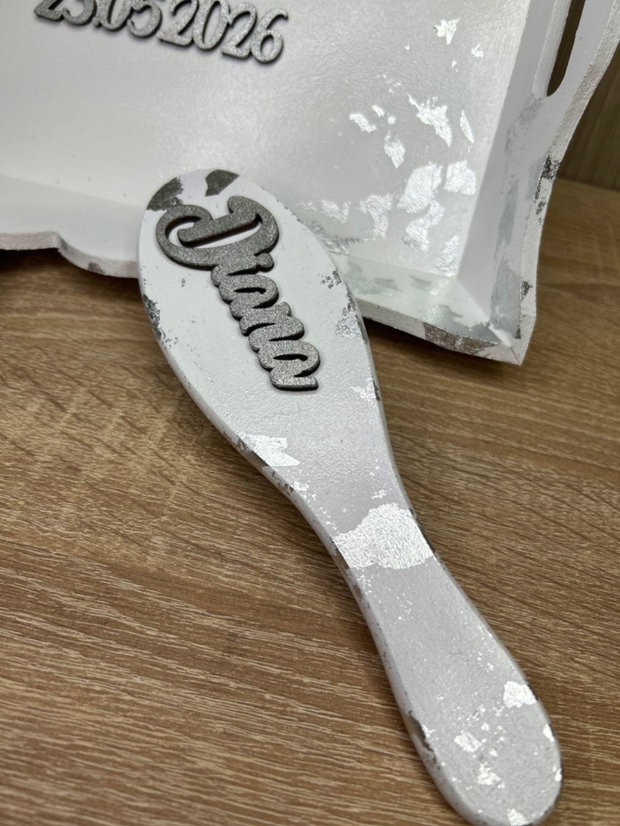Set mireasa argintiu personalizat