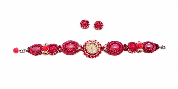 Set bratara si cercei - Rose