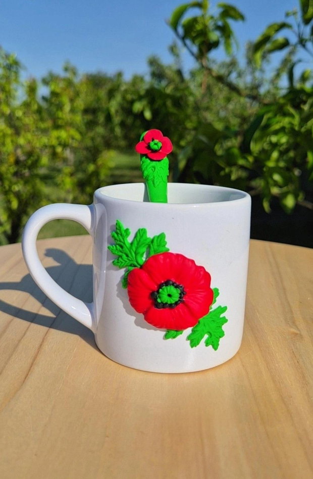 Set mini cană+linguriță- 60 lei