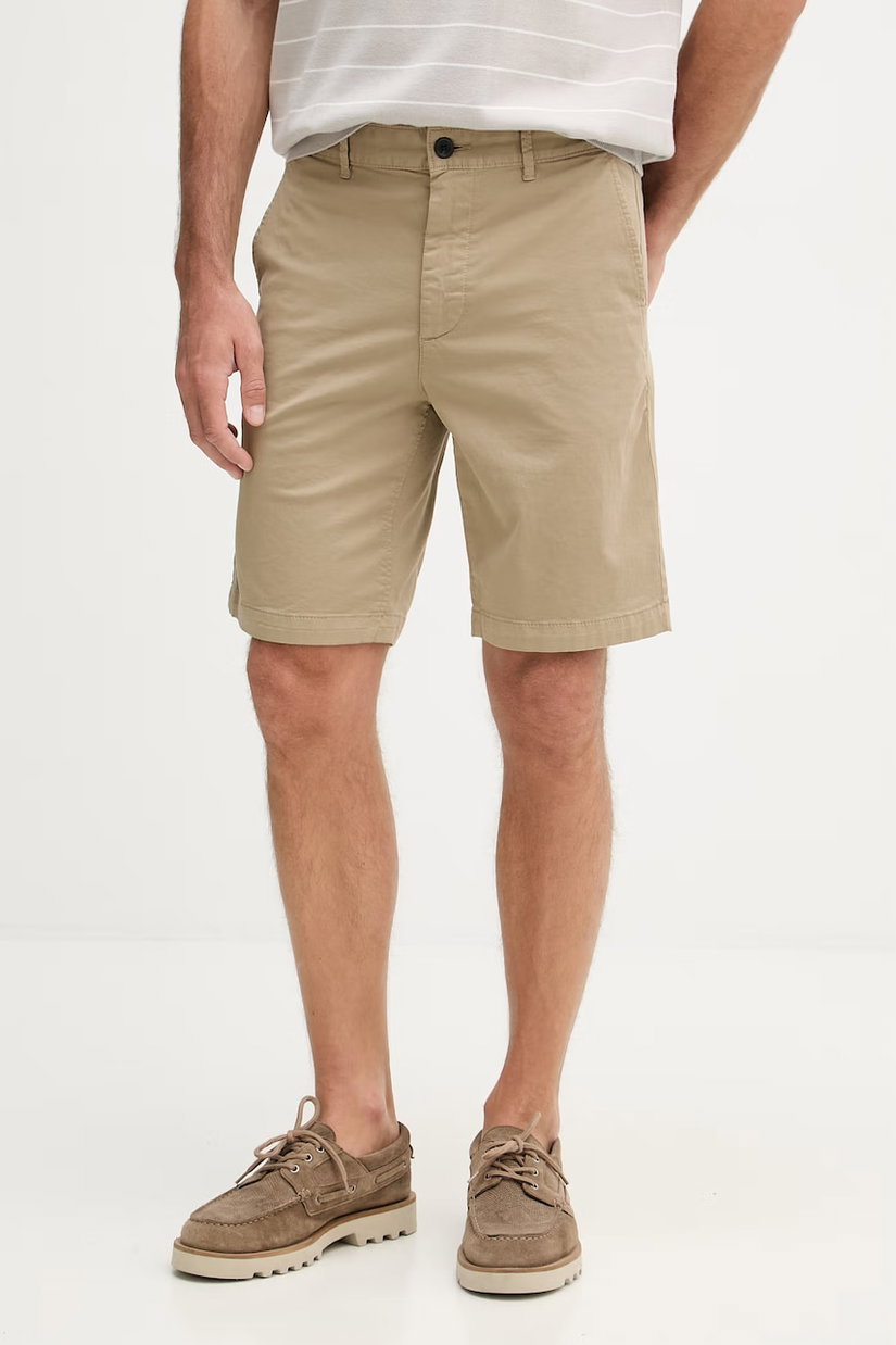 BOSS Orange pantaloni scurți chinos pentru bărbați, din bumbac cu elastan