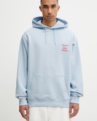 Drôle de Monsieur hanorac cu glugă pentru bărbați, din bumbac Le Hoodie Slogan Calligraphy