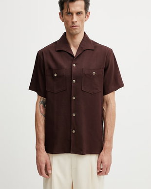 Drôle de Monsieur cămașă pentru bărbați, cu vâscoză Chemise a Poches Viscose