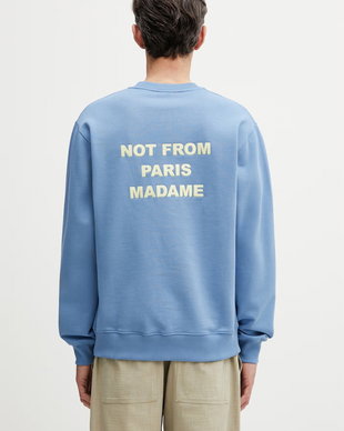 Drôle de Monsieur hanorac pentru femei, din bumbac Le Sweatshirt Slogan