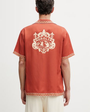 Drôle de Monsieur cămașă pentru bărbați, din lyocell Chemise Brodée Danseurs
