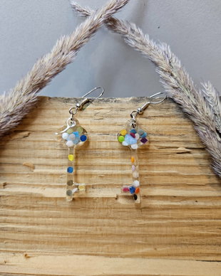 Cercei handmade din rasina epoxidica