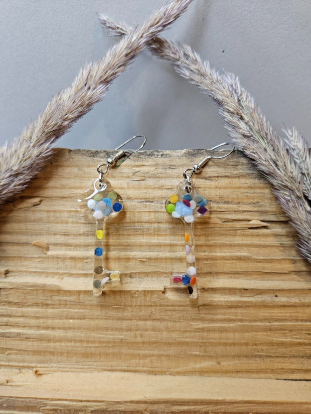 Cercei handmade din rasina epoxidica