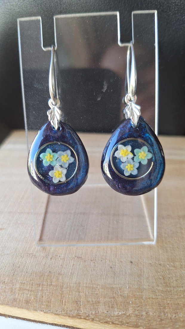 Cercei handmade Starry Night Forget-Me-Not