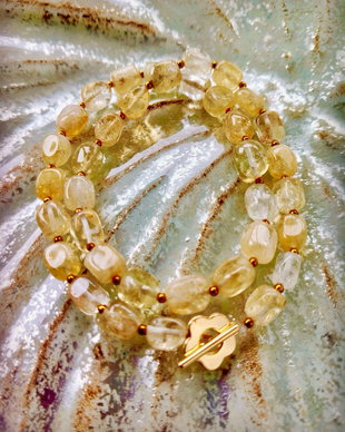 Colier vintage citrin