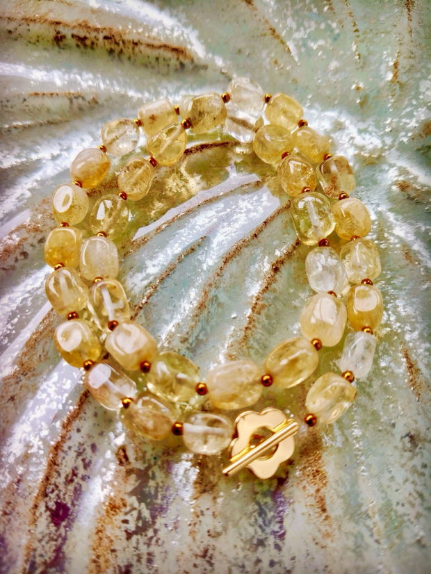 Colier vintage citrin