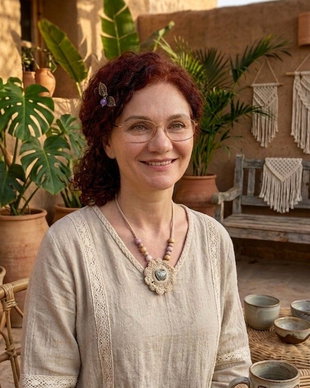 Colier Handmade "Bohemian Heart"  Detalii Croșetate și Accente Naturale