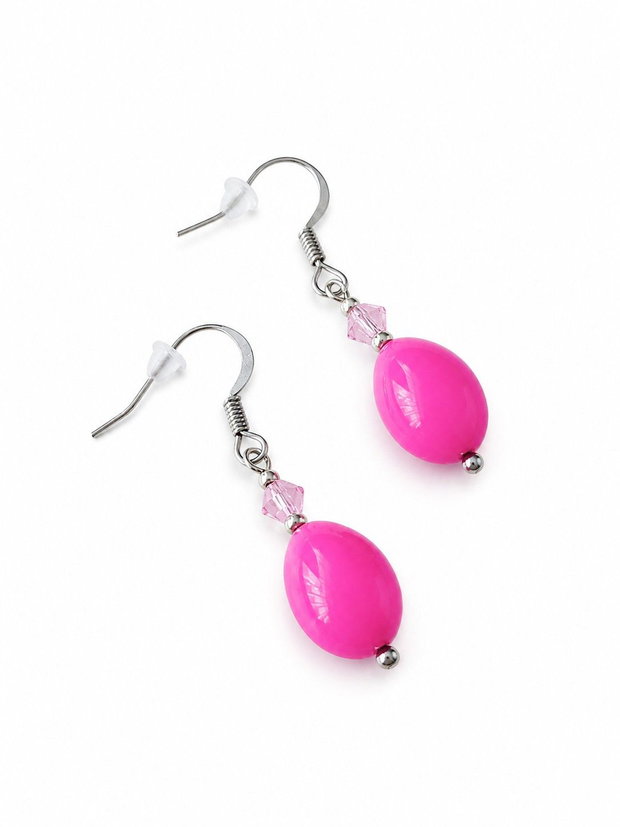 Cercei delicati roz fucsia