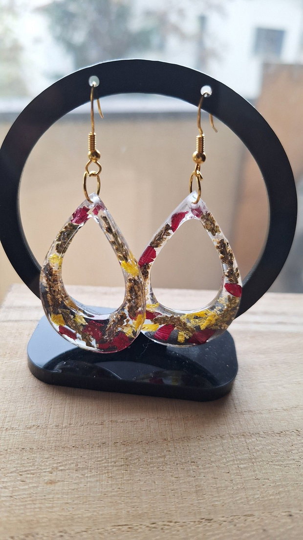 Cercei Handmade Flori Naturale Presate