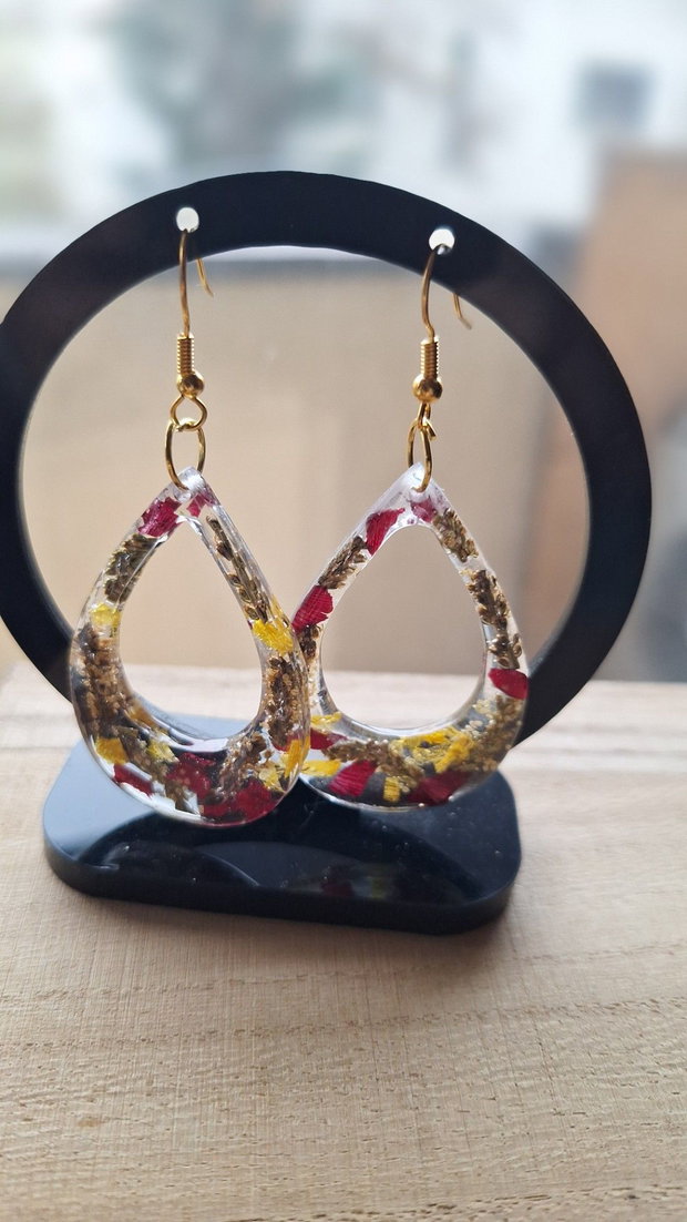Cercei Handmade Flori Naturale Presate