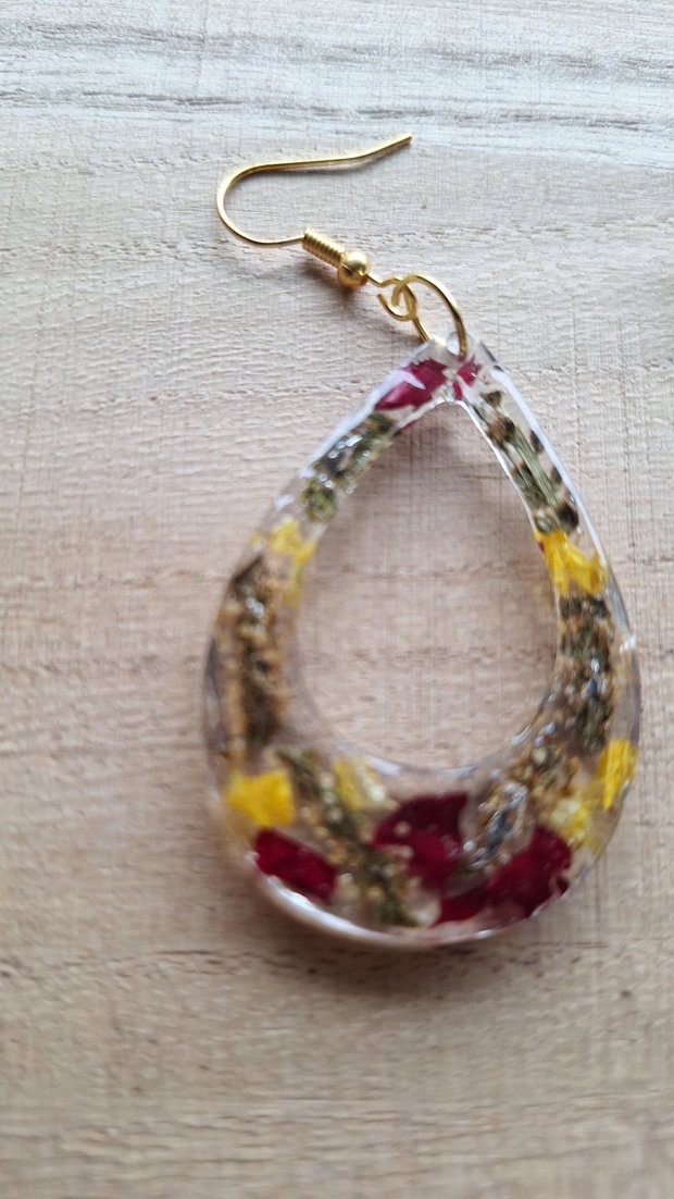 Cercei Handmade Flori Naturale Presate