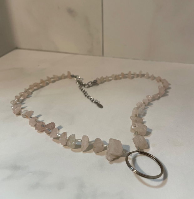 Colier cuart roz minimalist geometric
