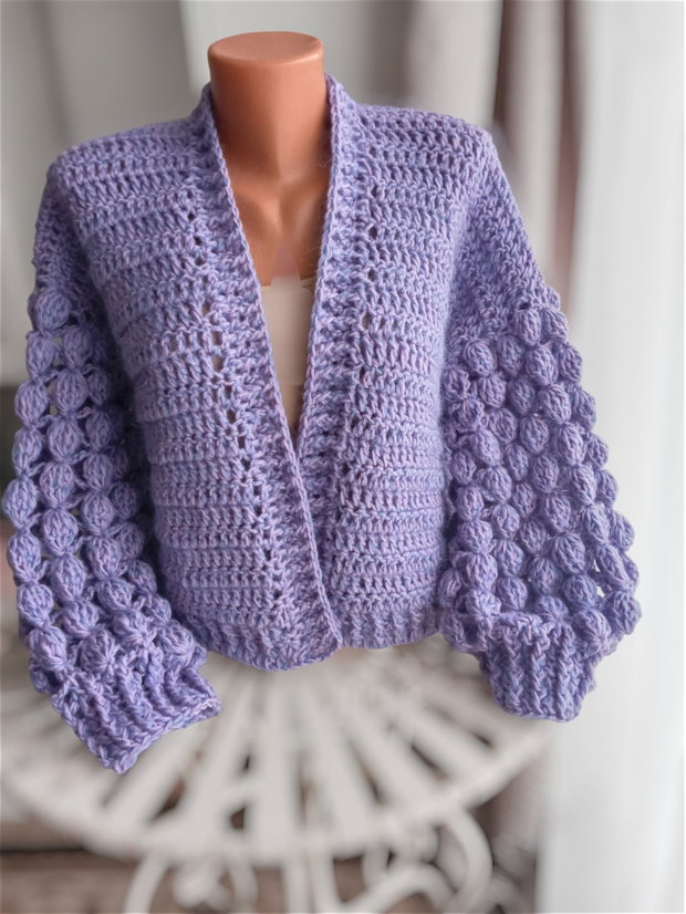 Cardigan violet