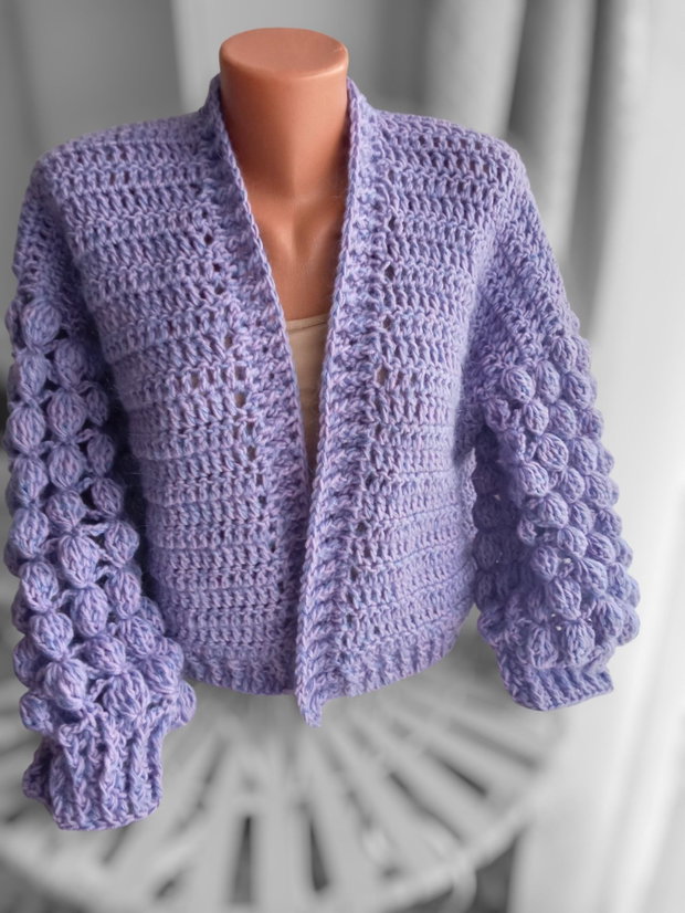 Cardigan violet
