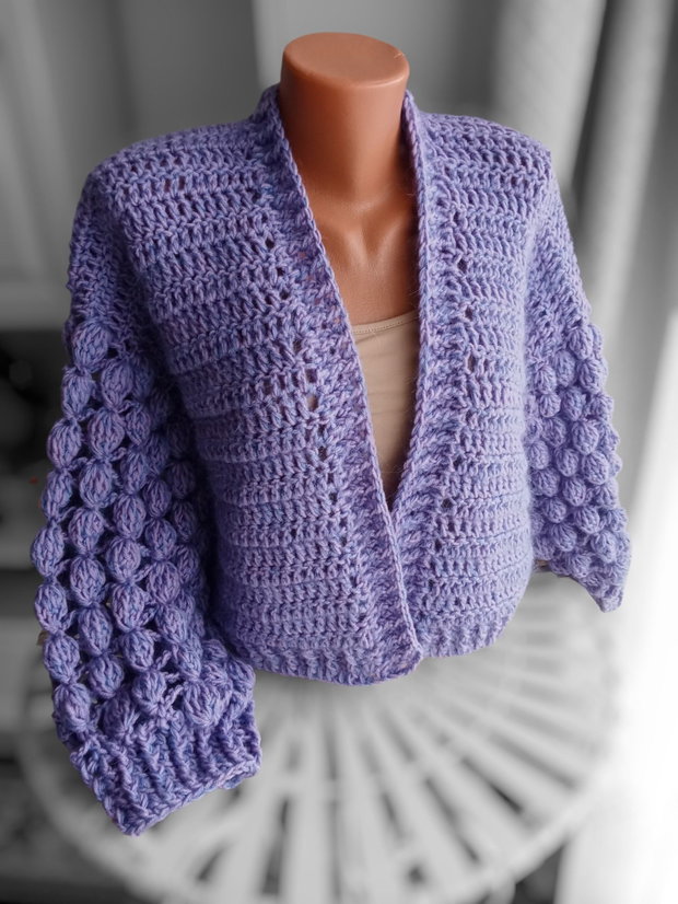 Cardigan violet
