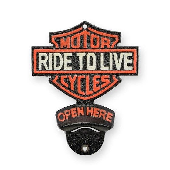 Deschizator sticle din fonta"Ride to Live"