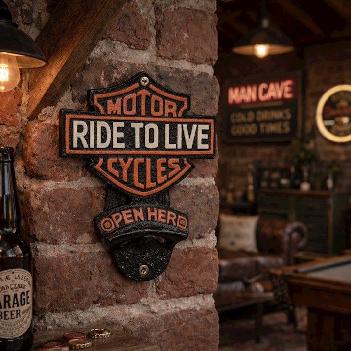 Deschizator sticle din fonta"Ride to Live"