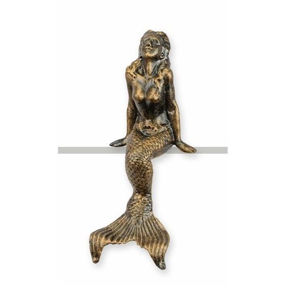 Sirena-statueta din fonta antichizata