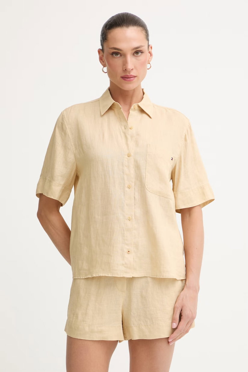 Tommy Hilfiger cămașă pentru femei, din in