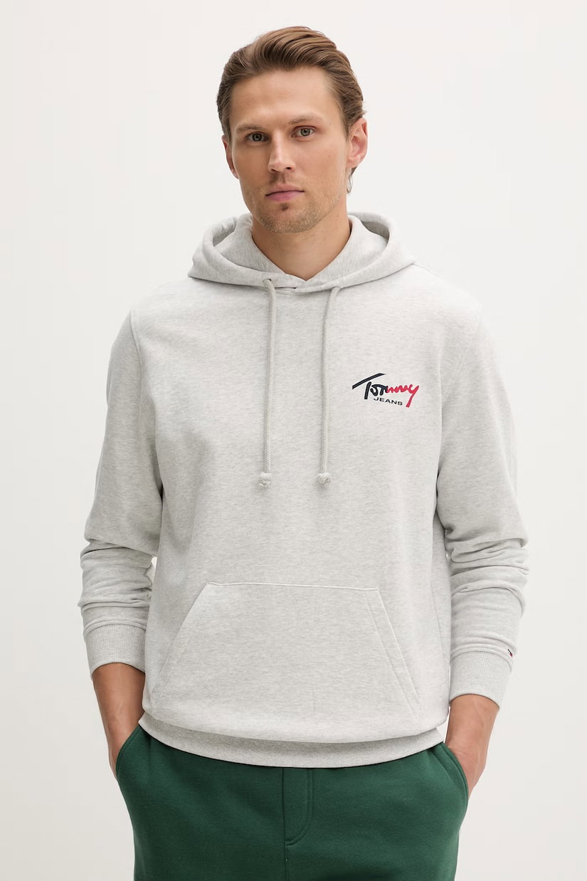 Tommy Jeans hanorac cu glugă pentru bărbați, din bumbac