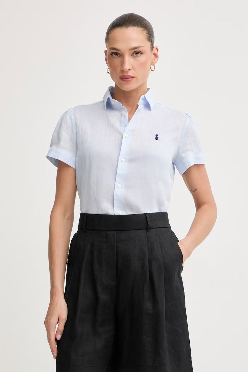 Polo Ralph Lauren cămașă pentru femei, din in PD LINEN-WVN-SHIRT