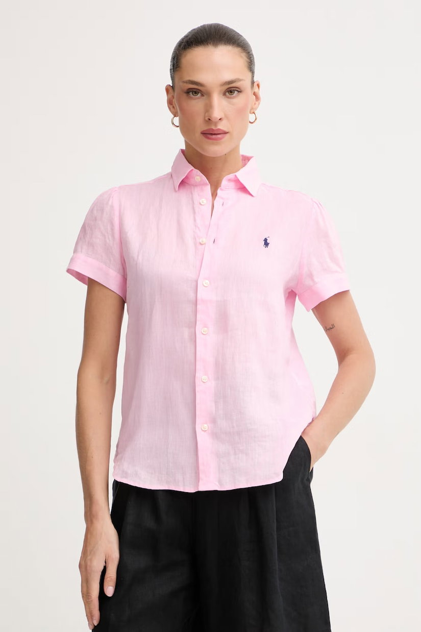 Polo Ralph Lauren cămașă pentru femei, din in PD LINEN-WVN-SHIRT