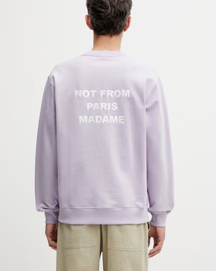 Drôle de Monsieur hanorac pentru bărbați, din bumbac Le Sweatshirt Slogan