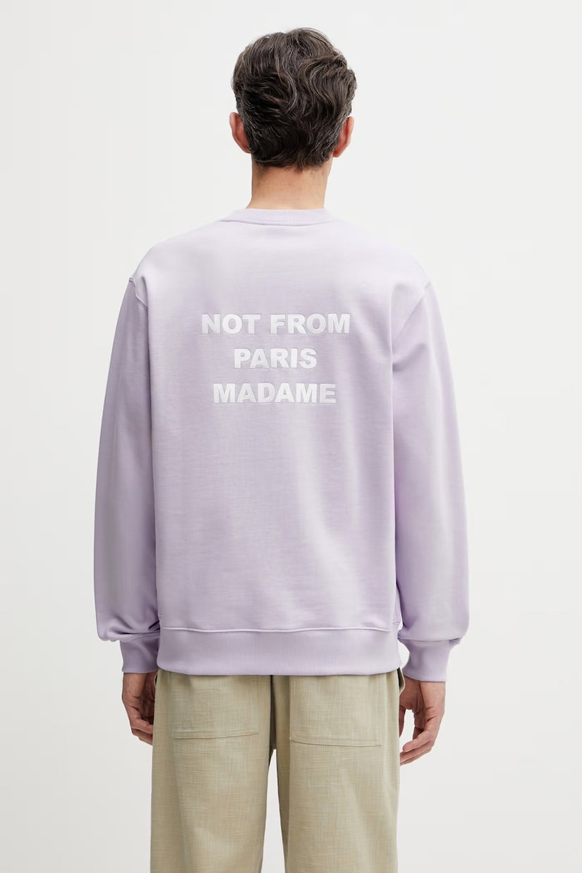 Drôle de Monsieur hanorac pentru bărbați, din bumbac Le Sweatshirt Slogan