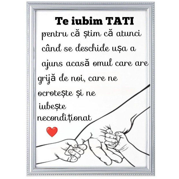 Tablou personalizat ,,te iubim Tati"