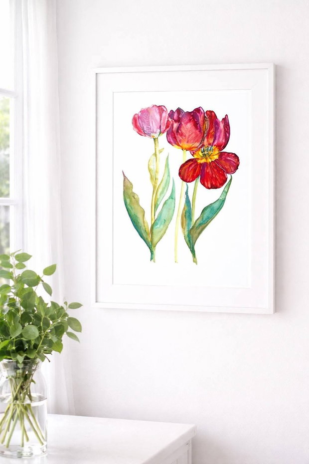 Tulipa - Tablou, Pictură Originală - Nature and Colors Collection