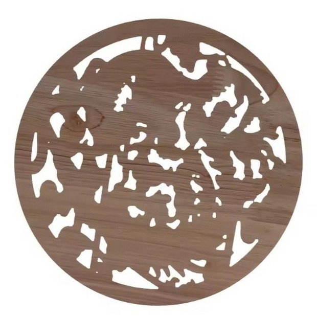 KT0002 - Decoratiune / ornament, lemn sculptat, natur, nelacuit nevopsit, pasarea phoenix si dragonul imperial