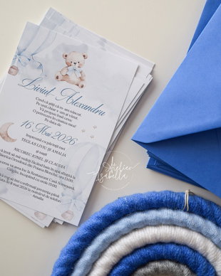 Invitatii Botez - Teddy Bear