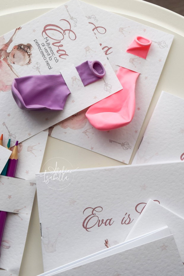 Carte de colorat personalizată Ballerina