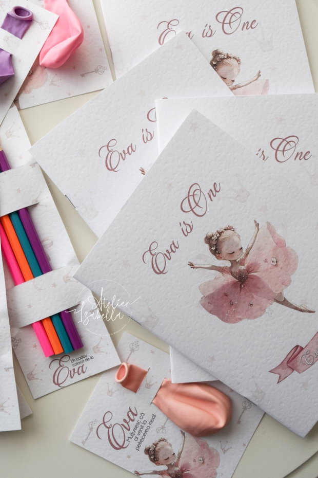 Carte de colorat personalizată Ballerina