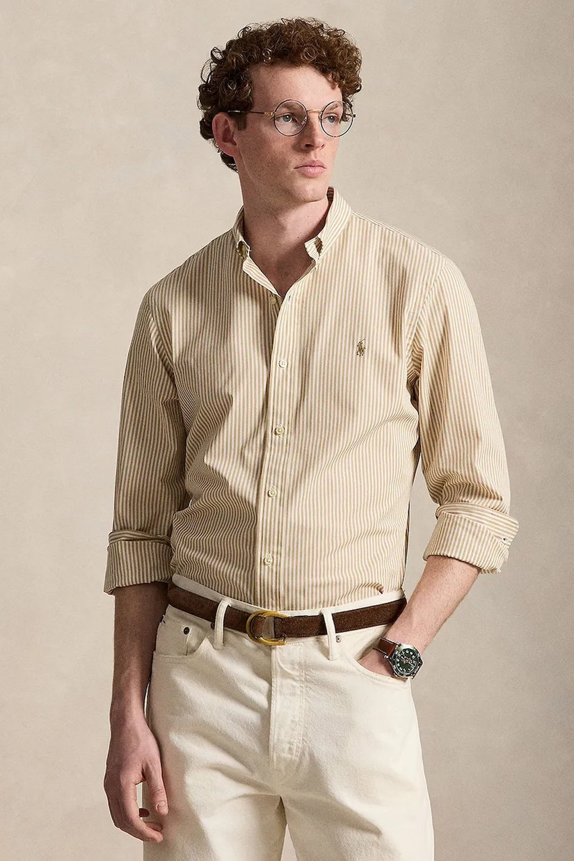Polo Ralph Lauren cămașă pentru bărbați din bumbac cu elastan