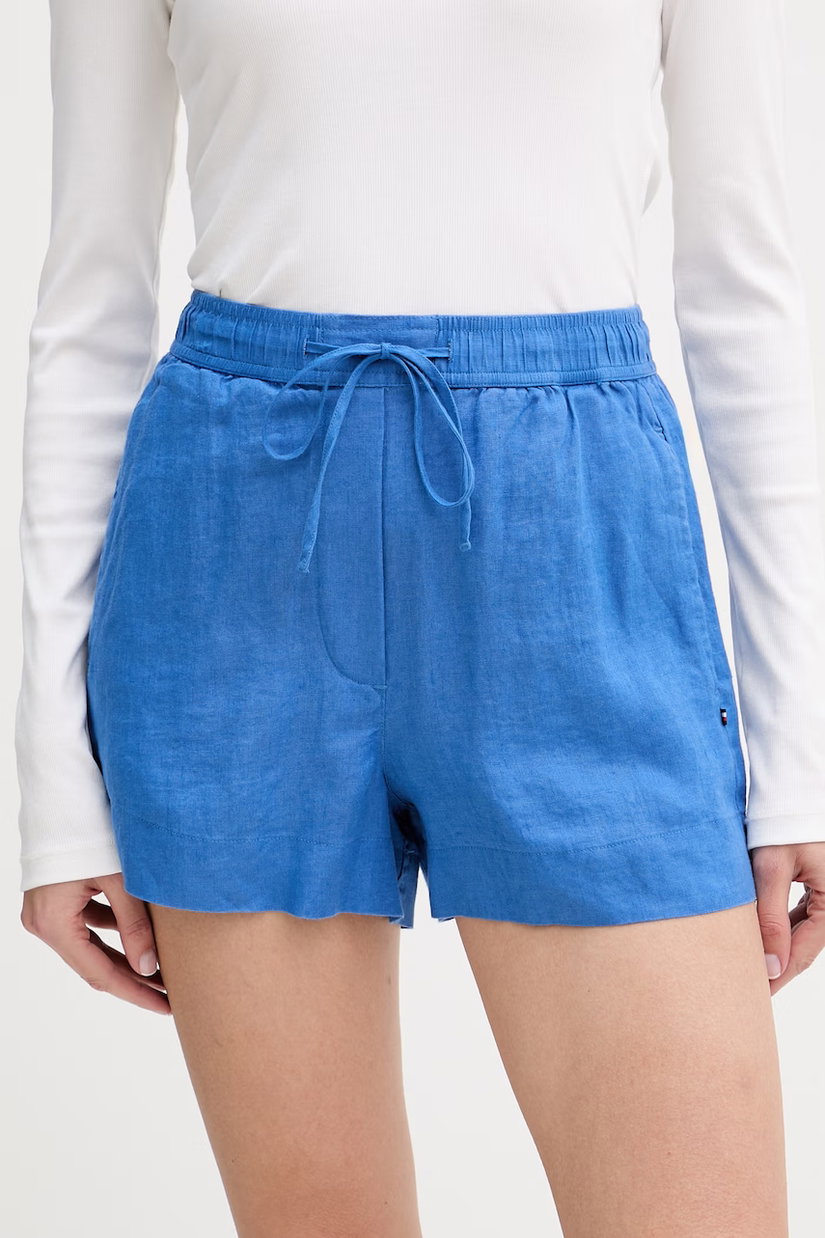 Tommy Hilfiger pantaloni scurți pentru femei, din in