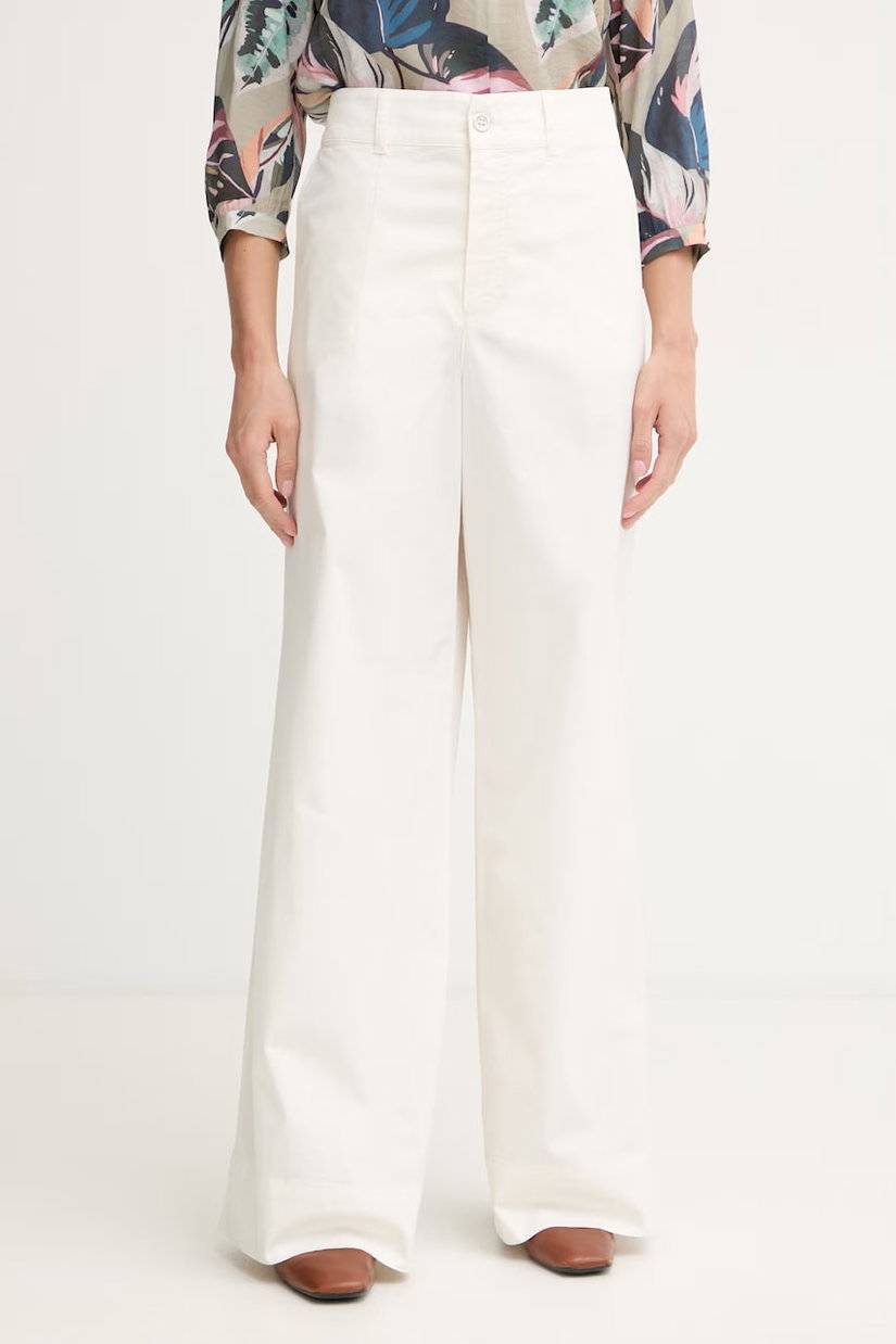 Marc Aurel pantaloni wide leg pentru femei, din bumbac cu elastan