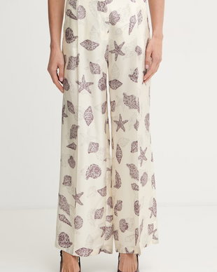 Marella pantaloni palazzo pentru femei, din mătase OPOSSUM