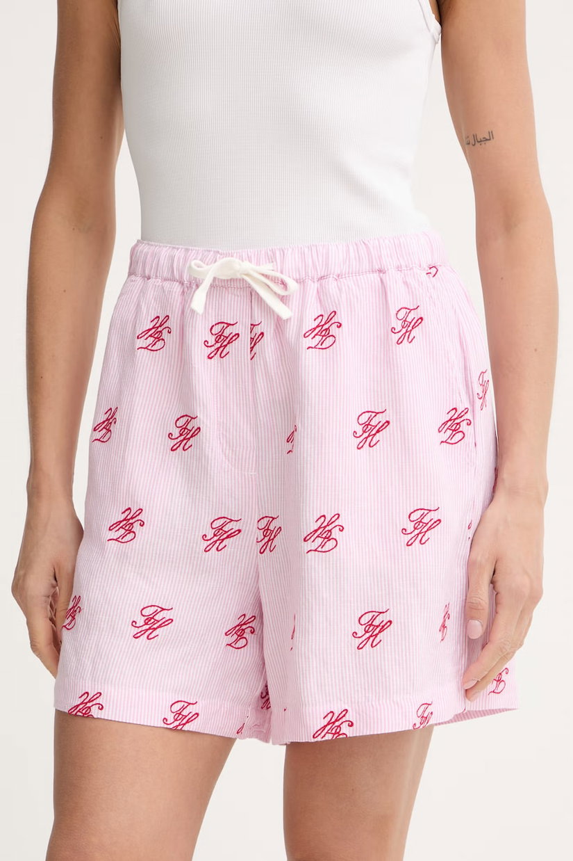 Tommy Hilfiger pantaloni scurți pentru femei, cu in SUMMER