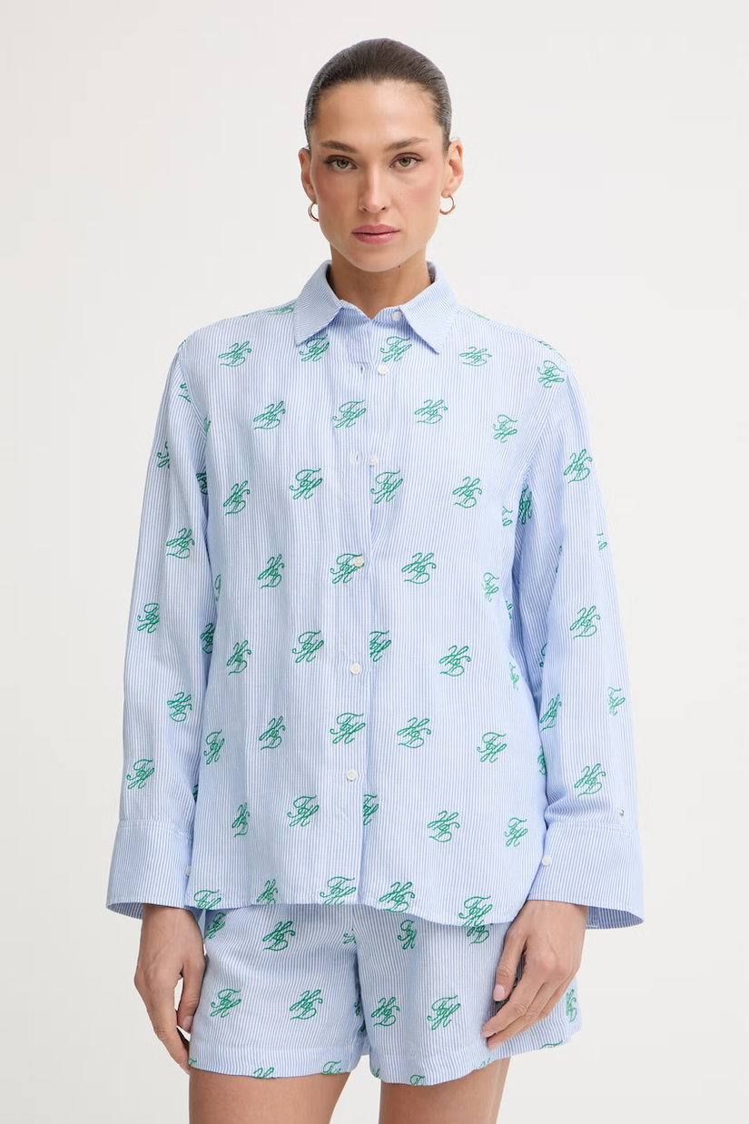 Tommy Hilfiger cămașă pentru femei, cu SUMMER