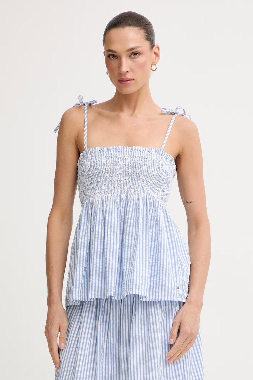 Tommy Hilfiger top pentru femei, din bumbac cu elastan SUMMER