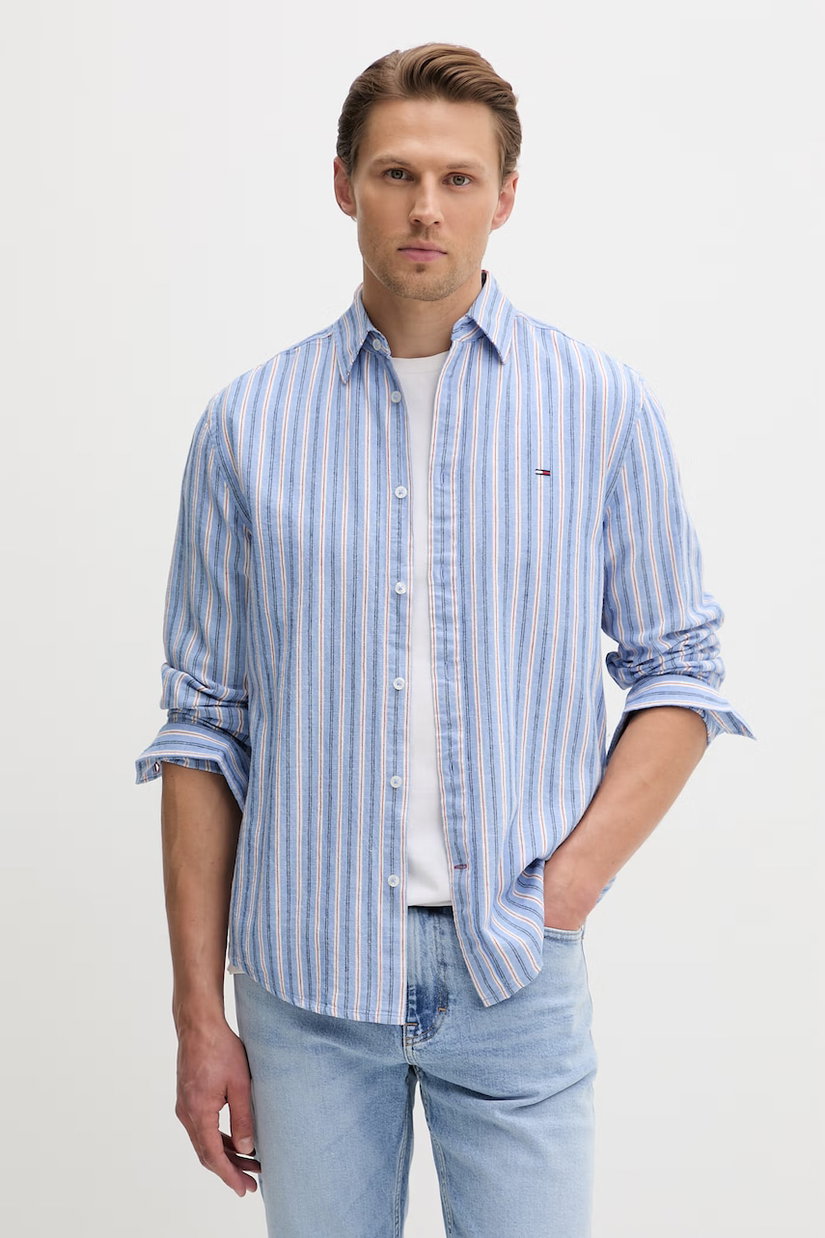 Tommy Jeans cămașă pentru bărbați, cu in