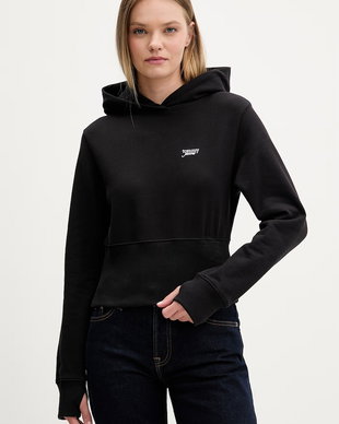 Tommy Jeans hanorac cu glugă pentru femei, din bumbac