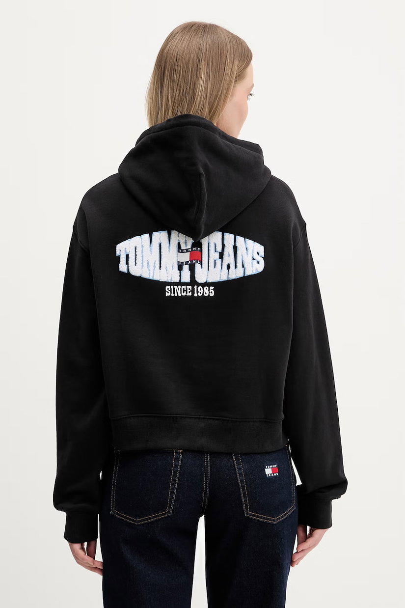 Tommy Jeans hanorac cu glugă pentru femei, din bumbac